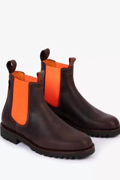 Penelope Chilvers Women's Nelson Leather Boot In Conker/orange In Multi