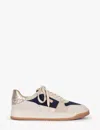 Penelope Chilvers Women's Pintado Leather Trainer In Navy White In Multi