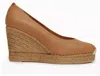 Penelope Chilvers Women's Scoop Leather Espadrille In Tan In Multi