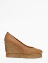 Penelope Chilvers Women's Scoop Leather Espadrille In Tan In Multi