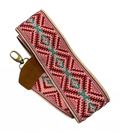 Penelope Chilvers Women's Woven Bag Strap In Pink In Multi