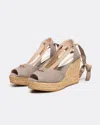 Penelope Chilvers Womens High Catalina Atelier Linen Espadrille In Gray