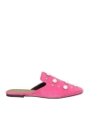 Penelope Woman Mules & Clogs Fuchsia Size 7 Leather In Pink