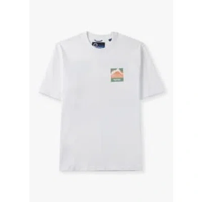 Penfield Mens Mountain Back Print T-shirt In Bright White