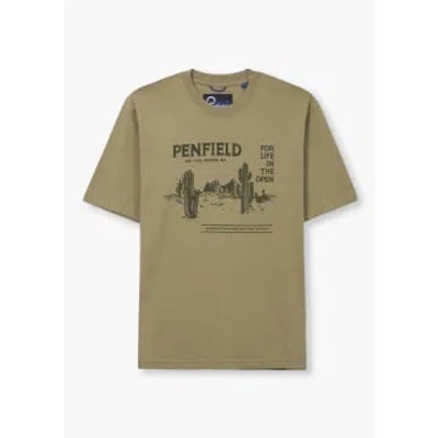 Penfield Mens Reverence Print T-shirt In Slate Green