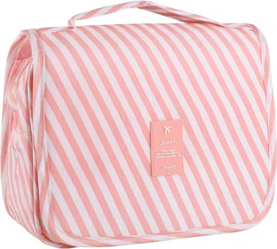 Pengxiaomei Toiletry Bag, Waterproof Hanging Cosmetic Bag Portable Travel Makeup Pouch Bathroom Bag Stocking Stu In Pink