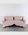 Peninsula Home Collection Adeline Velvet Sofa, 74" In Pink