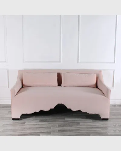 Peninsula Home Collection Adeline Velvet Sofa, 74" In Pink