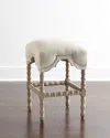Peninsula Home Collection Angela Barstool In Pearl/silver/sand