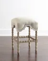 Peninsula Home Collection Angela Counter Stool In Pearl/silver/sand