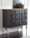Peninsula Home Collection Bittersweet Chest In Gray / Cream