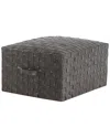 Peninsula Home Collection Brooklyn Leather Cube In Brown