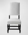 Peninsula Home Collection Cordoba Camelback Dining Side Chair In Black