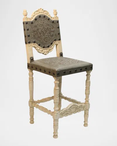Peninsula Home Collection Del Rey 25" Counter Stool In Gray