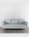 Peninsula Home Collection Emma Vegan Leather Sofa, 96" In Lavish Sky