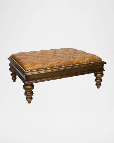 Peninsula Home Collection Hamptons Tufted Cocktail Ottoman In Brown