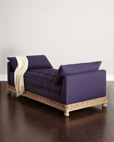 Peninsula Home Collection Morning Glory Chaise In Navy