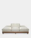 Peninsula Home Collection Serena Double-sided Sofa In Ivory/straw