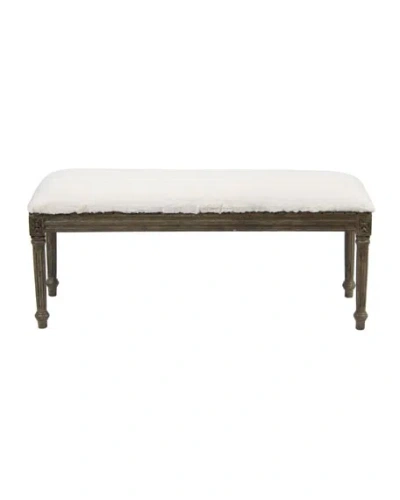 Peninsula Home Collection Short French Bench With Faux Fur Cushion