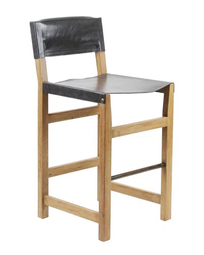 Peninsula Home Collection Taura Leather Counter Stool In Beige