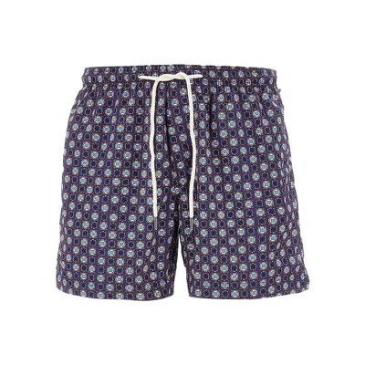 Peninsula 'isola Di Gaiola' Printed Swim Shorts In Purple
