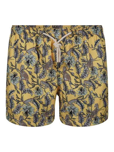 Peninsula Malindi Swim Shorts In Yellow & Orange