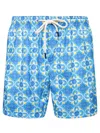 Peninsula Amalfi Man Swim Trunks Azure Size M Recycled Polyester In Gnawed Blue