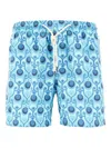 Peninsula Swimwear Abstract-print Swim Shorts In Blue