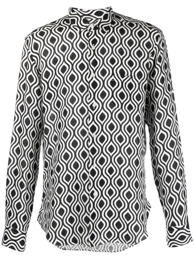 Peninsula Swimwear All-over Graphic-print Shirt In White