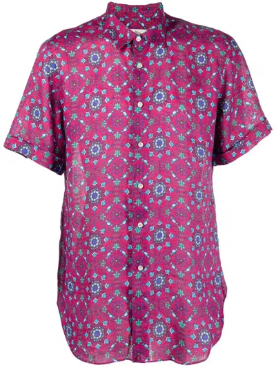 Peninsula Swimwear All-over Graphic-print Shirt In Pink
