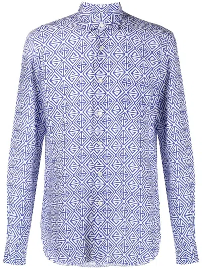 Peninsula Swimwear All-over Graphic-print Shirt In White