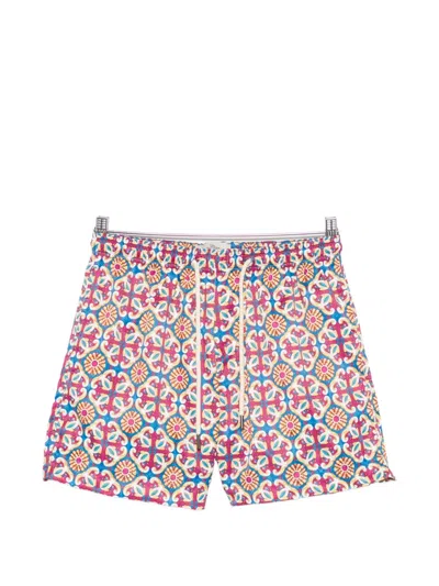 Peninsula Swimwear Amalfi Geometric-print Swim Shorts In Multi