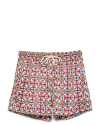 Peninsula Swimwear Geometric-pattern Swim Shorts In Blue