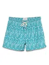 Peninsula Swimwear Gemusterte Arazzo Badeshorts Mit Kordelzug In Green
