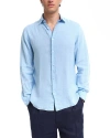 Peninsula Swimwear Budelli Linen Shirt In Blue
