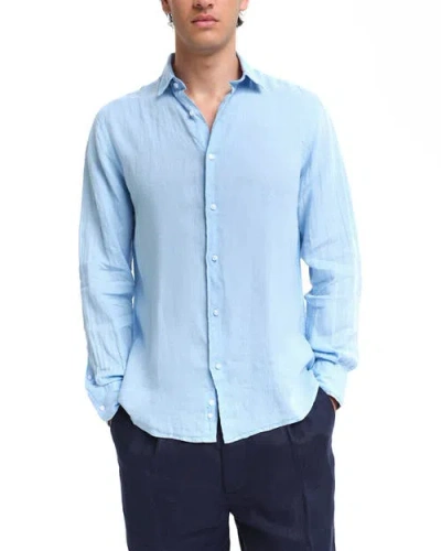 Peninsula Swimwear Budelli Linen Shirt In Blue