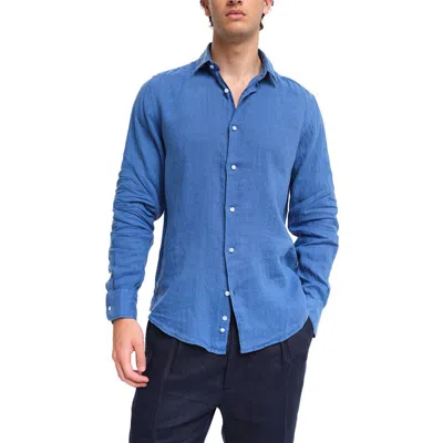 Peninsula Swimwear Cala Di Volpe Linen Shirt In Blue