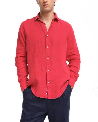 Peninsula Swimwear Capri Linen Shirt In Red