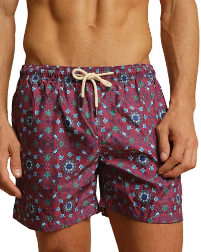 Peninsula Swimwear 5.5 Drawstring Swim Shorts In Aqua Mediterraneo In Purple