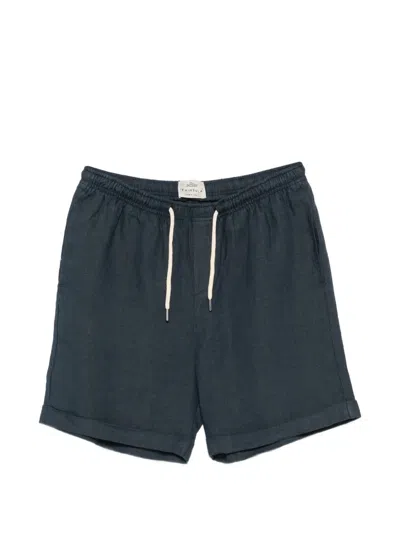 Peninsula Swimwear Drawstring-waistband Turned-up-hem Shorts In Blue