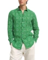 Peninsula Swimwear Filicudi Linen Shirt In Green