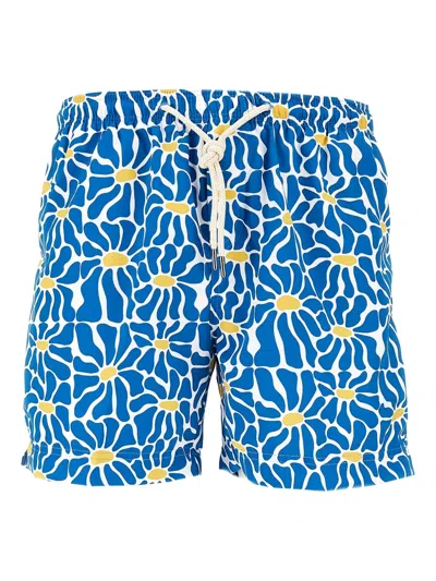 Peninsula Swimwear Floral-print Swim Shorts In Blue