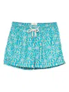Peninsula Swimwear Badeshorts Mit Blumen-print In Green