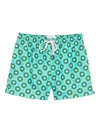 Peninsula Swimwear Badeshorts Mit Blumen-print In Green