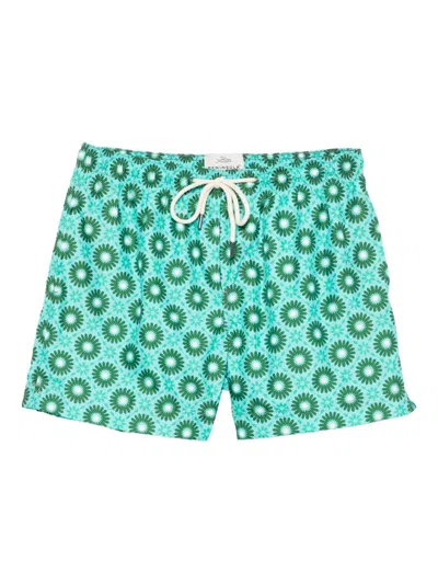 Peninsula Swimwear Badeshorts Mit Blumen-print In Green