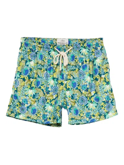 PENINSULA SWIMWEAR FLORAL-PRINT SWIM SHORTS