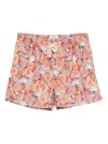 Peninsula Swimwear Badeshorts Mit Blumen-print In Orange