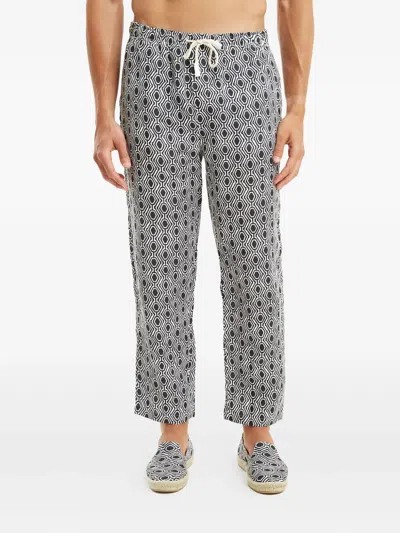 Peninsula Swimwear Geometric-pattern Pants In Gray