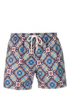 Peninsula Swimwear Badeshorts Mit Geometrischem Print In Blue