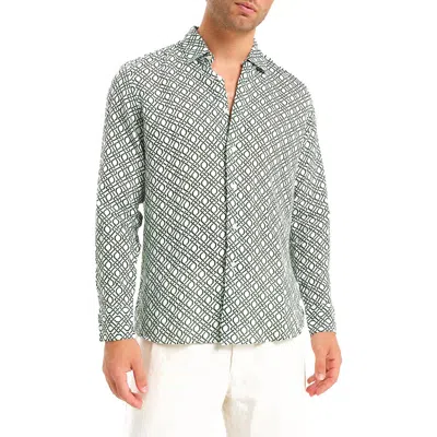 Peninsula Swimwear Giglio Linen Shirt In Green